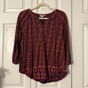 5/$25 Lucky Brand Bohemian Blouse